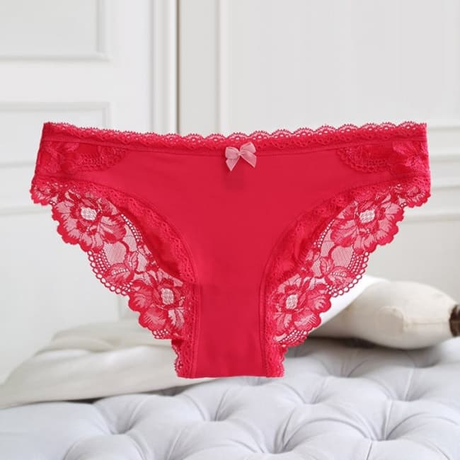 Luxury Cotton Crochet Lace Edge Panties Lingerie Way
