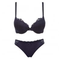 Double Shoulder Straps Lace Thickening Bra Set