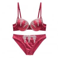 Luxury Embroidery Printing Ultra Thin Slim Bra Set