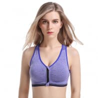 Front Buckle Zipper Wireless Yoga Vest Fitness Bra