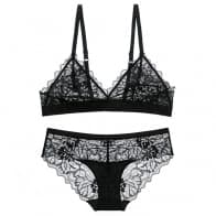 Bralett Ultra Thin Lace Soft Cup Wireless Bra Set