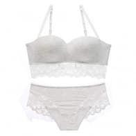 Natural Comfortable Thin Cotton Half Cup Bra Set