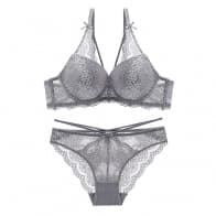 Ultra-Thin and Thick Lace Traditional Bra Set