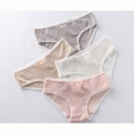 Soft Cotton Waffle Lace Edge Briefs