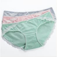 Comfort Breathable Soft Cotton Crochet Lace Panties