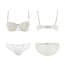 Rich Padded Underwired Balcony Demi Bra Set - White