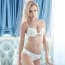 Classic Soft Light Padded Lingerie Bra Set - White