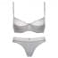 Traditional Ultra-Thin Cup Cotton Lining Underwired Bra Set