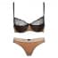 Traditional Ultra-Thin Cup Cotton Lining Underwired Bra Set
