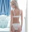 Ultra-Thin Mesh Sheer Lace Underwire Unlined Uplift Bra Set - White