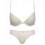 Classic Soft Light Padded Lingerie Bra Set - White