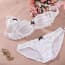 Ultra-Thin Embroidered Non-Padded Wired Balcony Bra Set - White