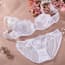 Floral Sheer Lace Wired Non-Padded Balcony Bra - White