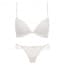 Soft Padded Full Cup Wireless T-shirt Bra Set ~ Petite - White