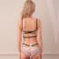 Vintage Floral Ultra-Thin Sheer Lace Multi Way Strappy Lingerie Bra Set