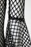 Black Ruffle Flare Sleeve Fishnet Skinny Clubwear Long Jumpsuit