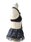 School Girl Cosplay Lace Tartan Check Mini Skirt