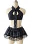 School Girl Cosplay Lace Tartan Check Mini Skirt