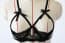 Open Cup Mesh and Lace Bra High Waist Bra Set