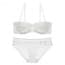 Ultra-Lace Thin Half Cup Feminine Underwired Bra Set