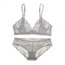 Deep V Triangle Cup Lace Beauty Bra Set