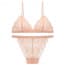 Deep V Ultra-Thin French Lace Soft Mesh Wireless Bra Set