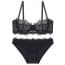 Light Eyelash Lace Ultra Thin Breathable Bra Set