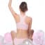 Sports Seamless Vest Bra & Boyshorts Set - Pink