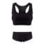 Sports Seamless Vest Bra & Boyshorts Set - Black