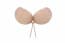 Criss Cross Front Scallop Self Adhesive Strapless Backless Invisible Push Up Bra - Skin
