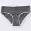 Soft Cotton Waffle Lace Edge Briefs - Dark Grey