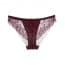 Full Floral Lace Low Waist Panites - Wine