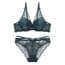 Ultra-Thin and Thick Lace Traditional Bra Set