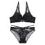 Ultra-Thin and Thick Lace Traditional Bra Set