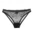 Floral Lace See Through Low Rise Panty - Black