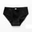 Soft Cotton Stripe Panties - Black