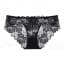 See Through Floral Lace Thongs - black