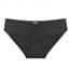 Breathable Nylon Solid Low Waist Brief - black