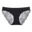 Silky Scallop Lace Back Seamless Panty - Black