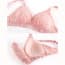 Floral Embroidery Double Layer Thin Padded Wireless Unlined Bra Set
