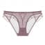 Ruffle Lace Edge Transparent Mesh Low Rise Panty - Champange