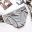 Heather Color Low Waist Cotton Brief - Dark Grey