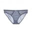 Eyelet Embellished Mesh Panties - Grey