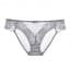 Ultra-Thin Low Waist Scallop Lace Thongs - Grey