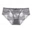 See Through Floral Lace Thongs - Grey