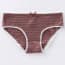 Soft Cotton Waffle Lace Edge Briefs - Wine