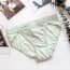 Heather Color Low Waist Cotton Brief - Green