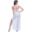 White Gowns Lace Patch High Eyelashes Lace Slits Long Dress