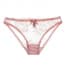 Floral Lace See Through Low Rise Panty - Pink