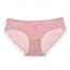 Comfort Breathable Soft Cotton Crochet Lace Panties -  Pink